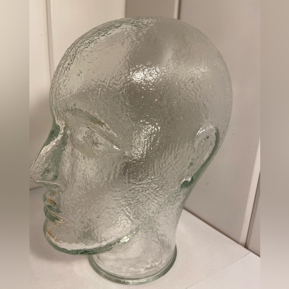 Vintage glass human mannequin Head sculpture head figure wig hat display 60s 70s - Picture 9 of 16